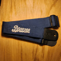 Breezee Embroidered Levi's Guitar Strap - Navy w/ Silver Logo